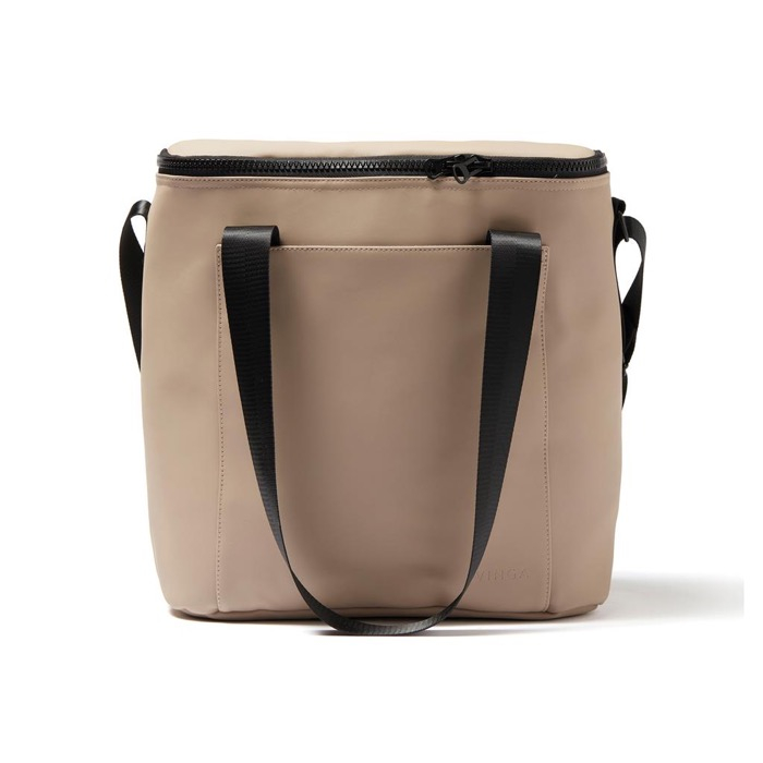 Water-resistant synthetic leather cooler bag