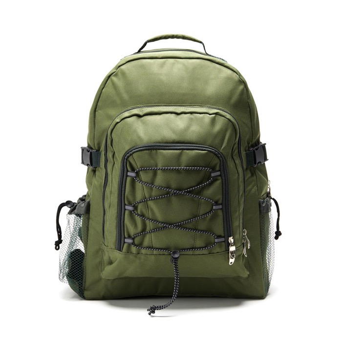 Polyester cooler backpack with multiple compartments