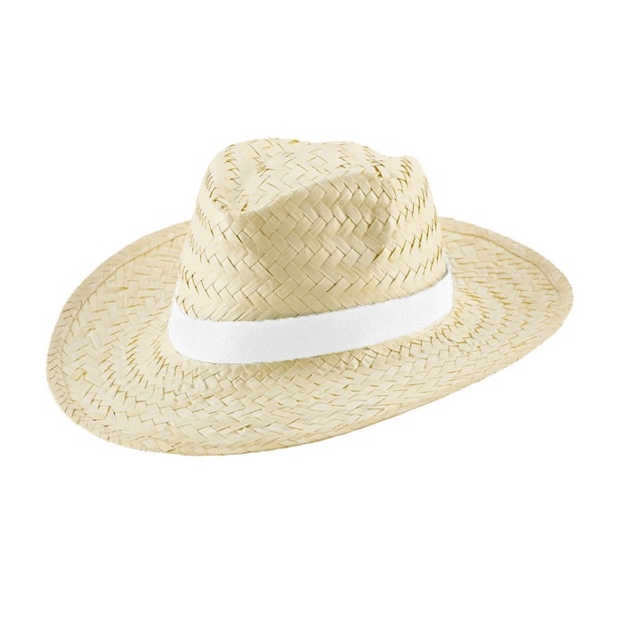 Straw hat with band