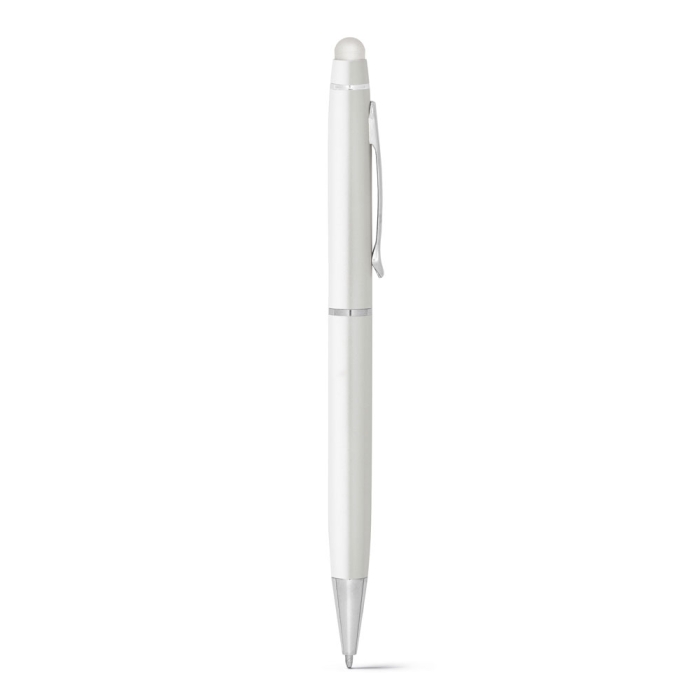 Ballpoint metal touch pen with blue ink in a case
