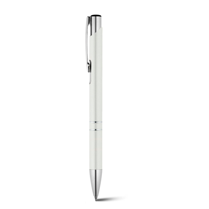 Metal ballpoint pen in many colours with black ink