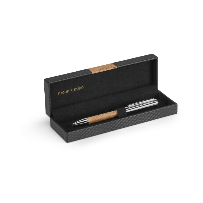 Eco-friendly pen cork metal blue ink, NatureSet
