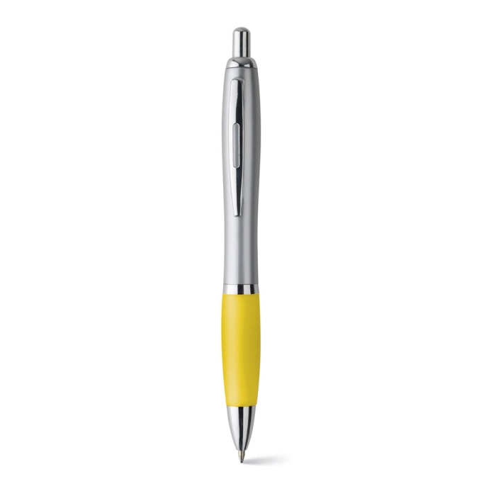 Ballpoint pen with anti-slip grip and blue ink