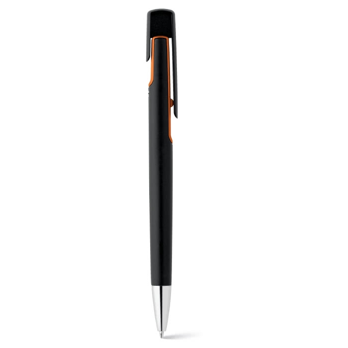 Screen ballpoint pens with metallic surfaces