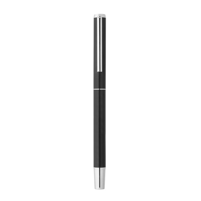 Set of pen and rollerball in recycled aluminium, blue and black ink