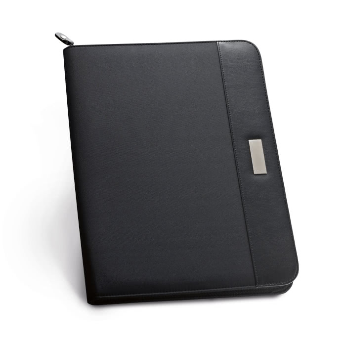 Document folder made of imitation leather & notepad, A4