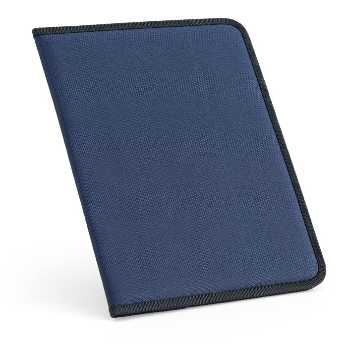Document folder in blue or black with notepad, A4