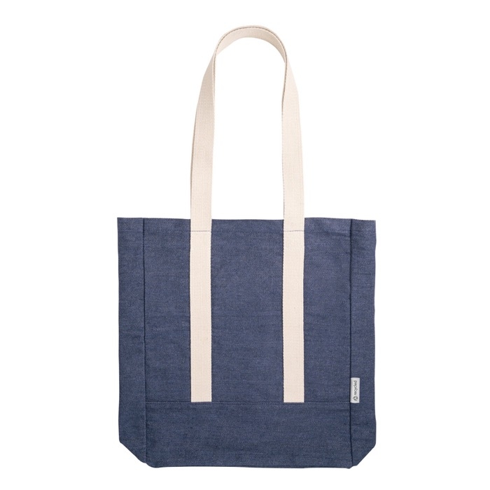 Denim bag with inner compartment and long handles, 300 g/m2