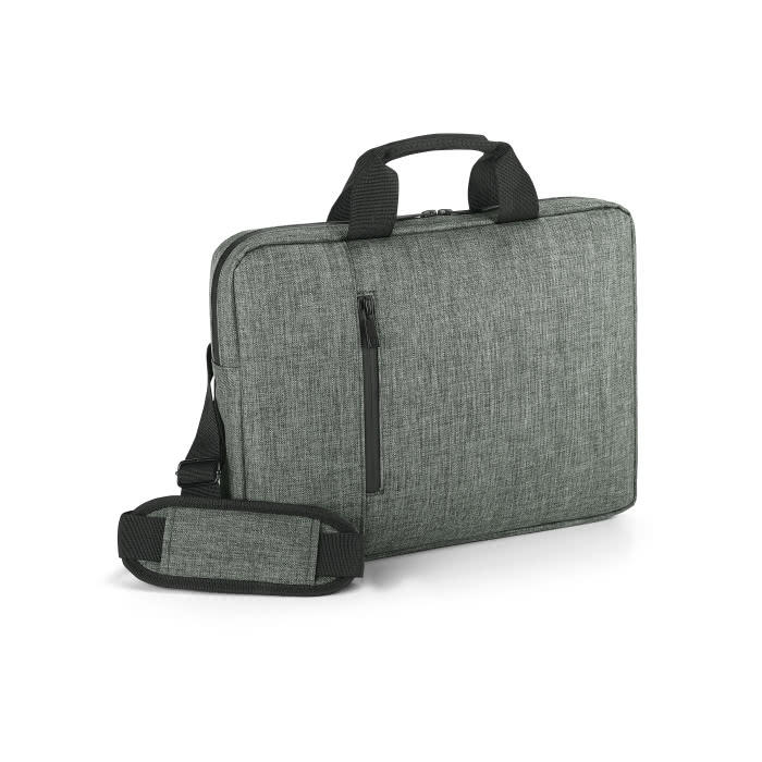 Quality laptop bag with shoulder strap, 14, GreyStone