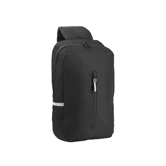 Padded RPET shoulder bag with reflectors and pocket