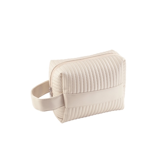 Handbag in recycled materials with lined interior and side handle