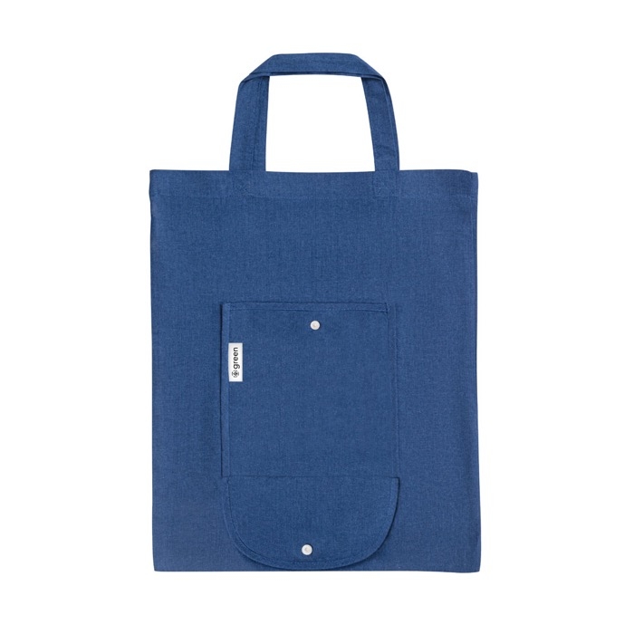 Foldable cotton bag with integrated cover, 140 g/m2