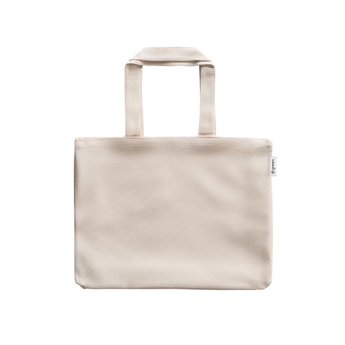 Recycled cotton tote bag with handle, 280 g/m2