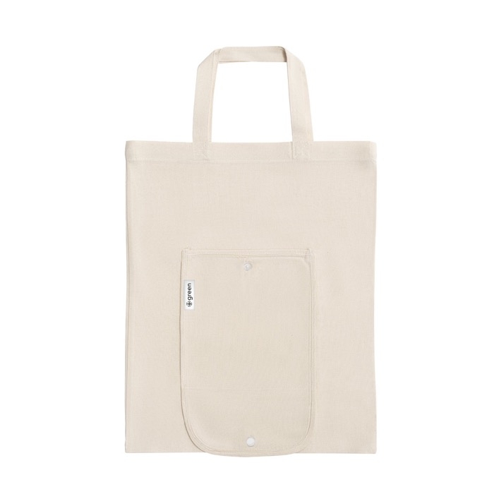 Recycled cotton tote bag with handles, 140 g/m2