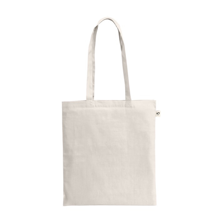 Multi-purpose recycled cotton bag with long handles, 180 g/m2