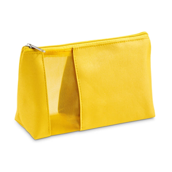 Toiletry bag made of microfibres with zip for travel, Cosmo
