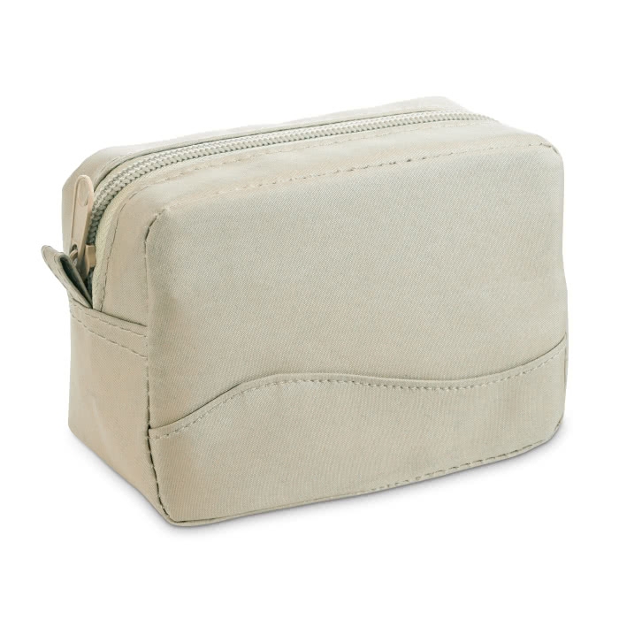 Affordable toiletry bag made of microfibres with zip, Pocket