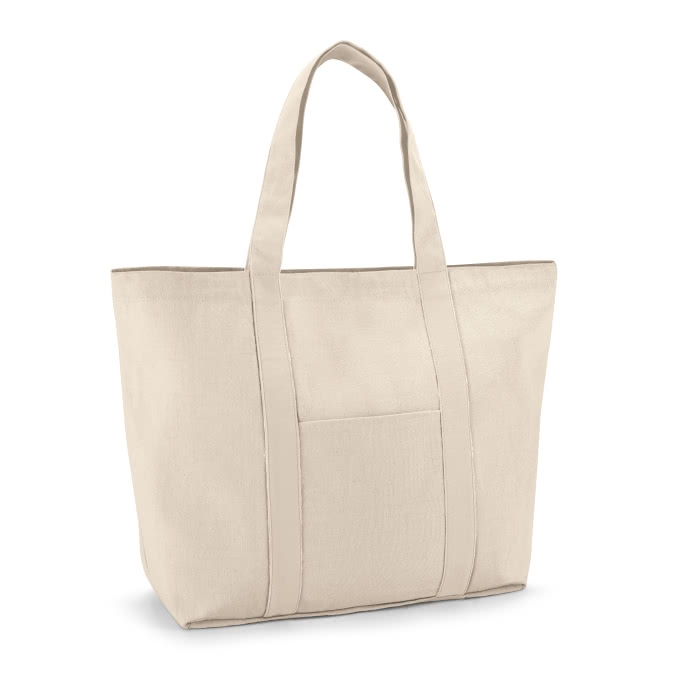 Cotton beach bag with magnetic closure, 280 g/m2