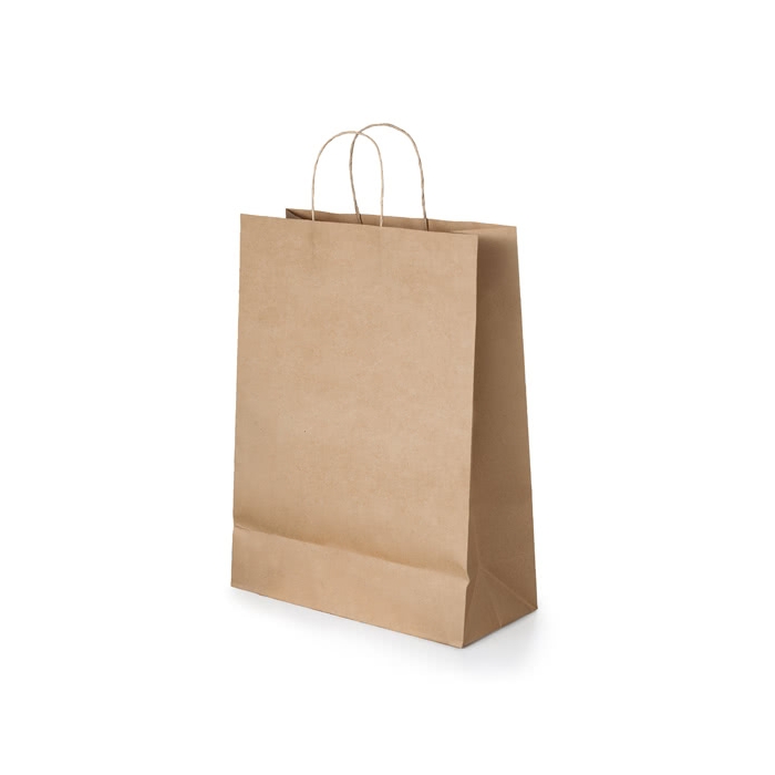 Medium kraft paper bag with twisted handles, 115 g/m2