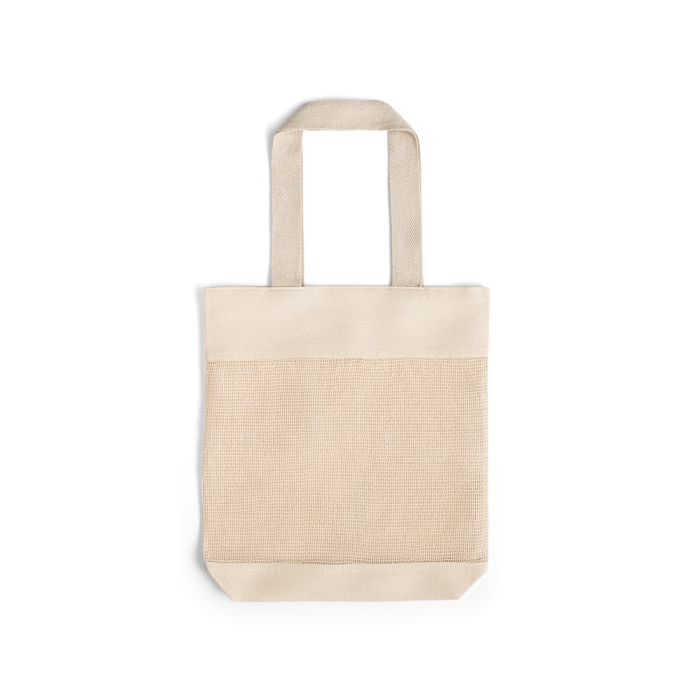Net bag in natural tone with handles, 180 g/m2, Market Cotton