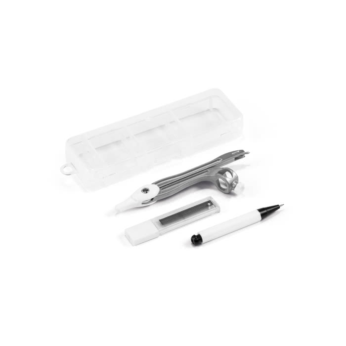 Case made of PP with compass and lead pencil, College