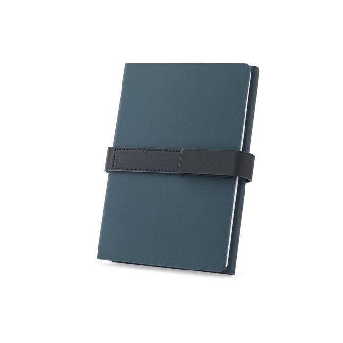 Recycled PU notebook, A5 lined and plain pages