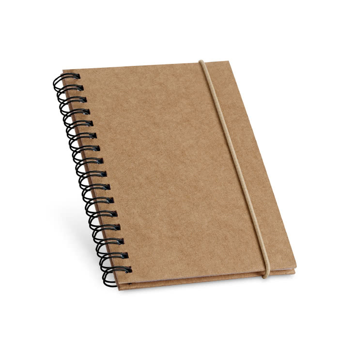 Small notebook with cover & lined recycled paper, A6
