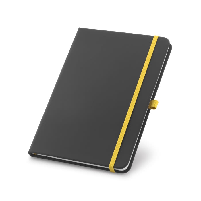 Notebook faux leather cover and colour details, A5