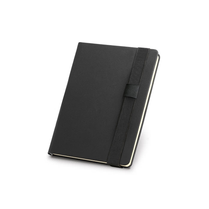 Notebook, faux leather cover, pen holder, A5