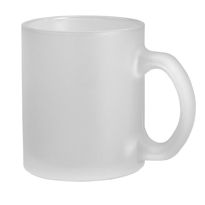 Frosted glass mug with ice effect finish, 340 ml
