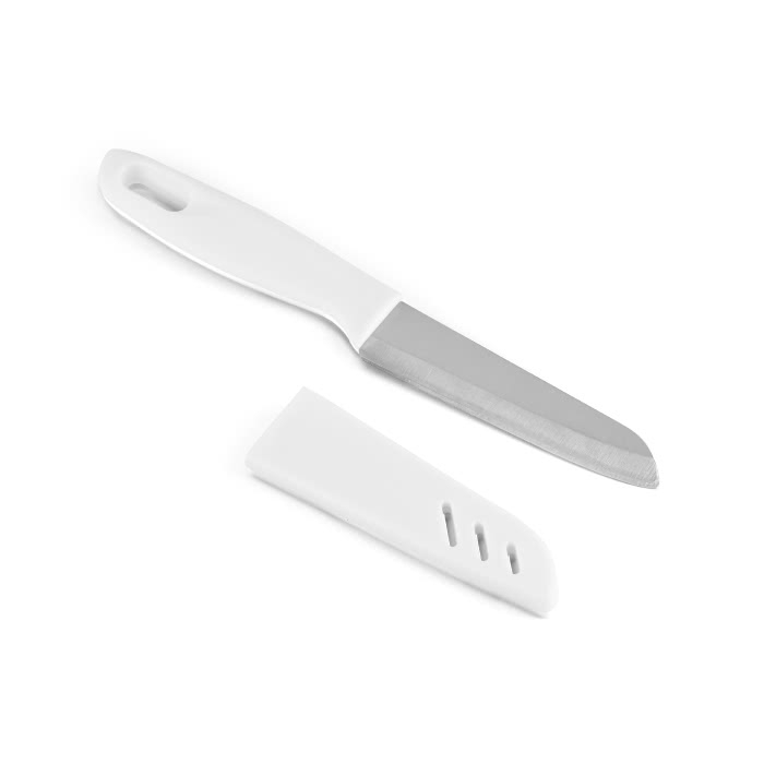 Steel knife with protective cover for professionals