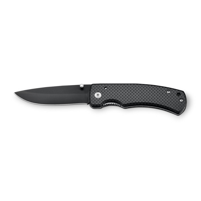 Stainless steel and metal pocket knife with lock and clip