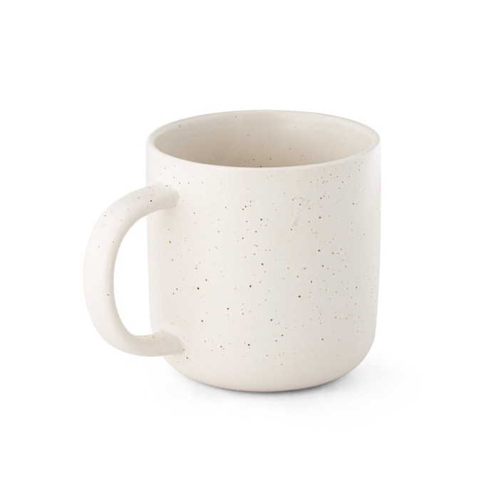 Ceramic mug with speckled matte finish, 370 ml