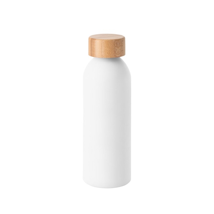 Aluminium bottle with bamboo lid and matte finish, 550 ml