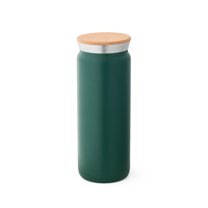 Double-walled thermal bottle with cork stopper, 600 ml