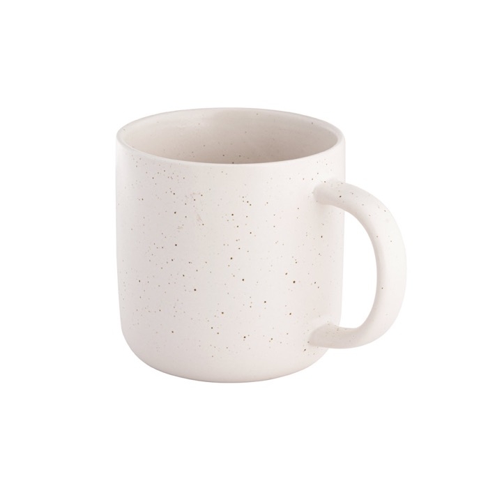Ceramic coffee mug with matte finish and rustic effect, 90ml