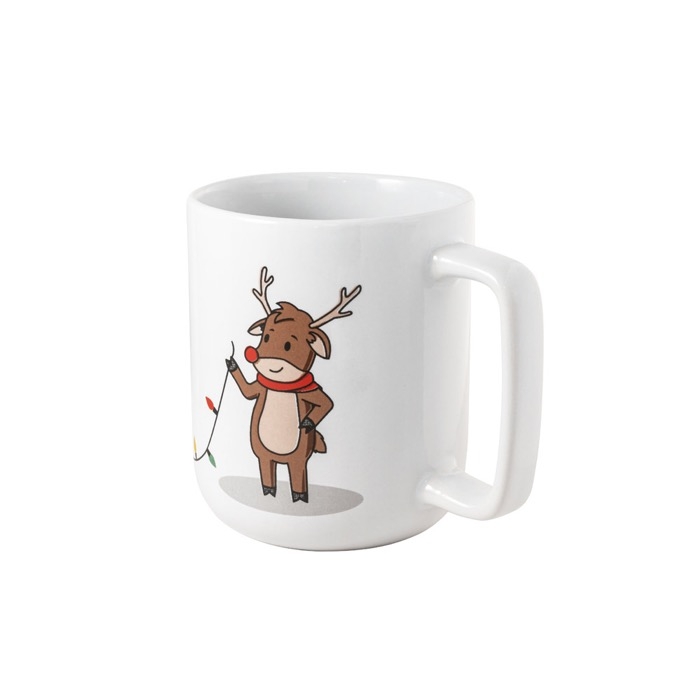 Ceramic mug with Christmas design, up to 330ml capacity