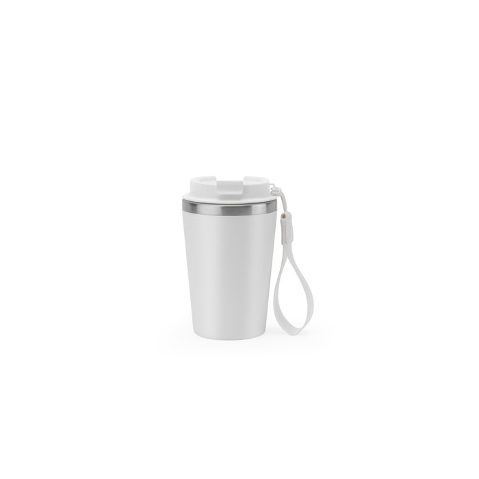 Recycled stainless steel travel mug with vacuum insulation, 460ml