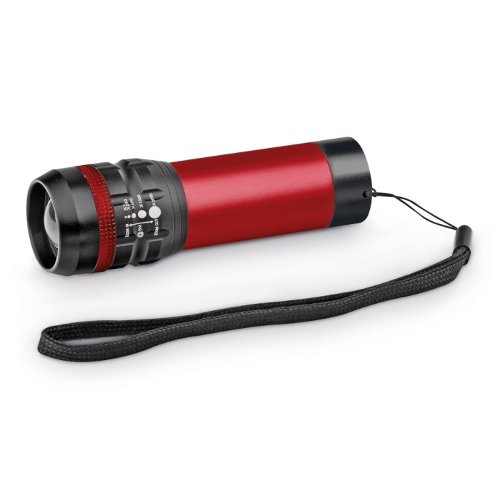 Flashlight with zoom function and 3 light modes, Trios