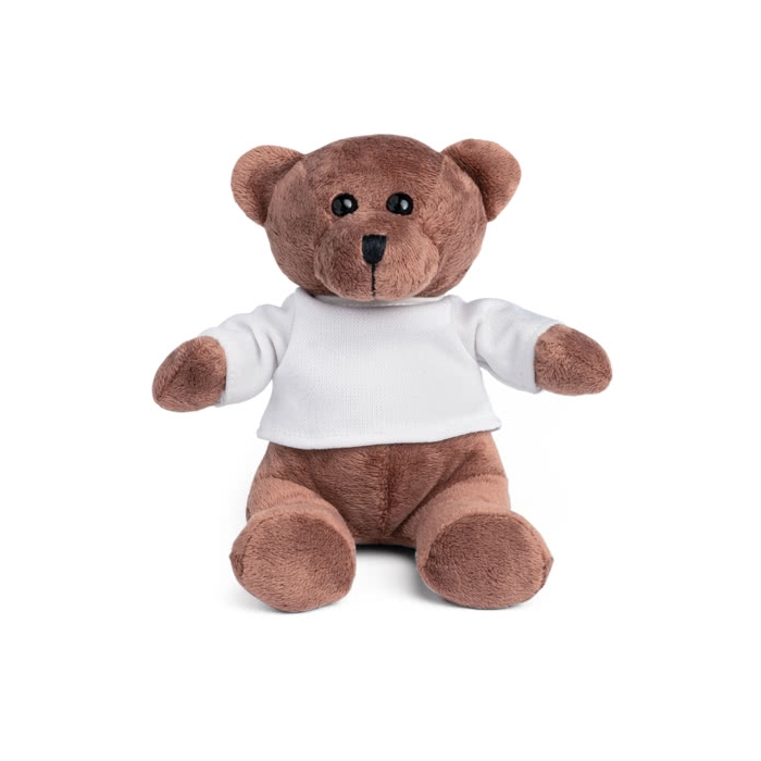 Brown teddy plush toy with white sweater, Big Oso