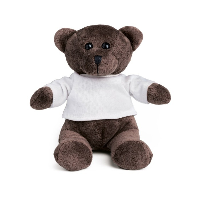 Brown teddy plush toy with white sweater, Big Oso