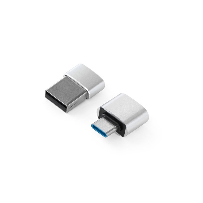 Plastic adapter set with USB-A and USB-C formats