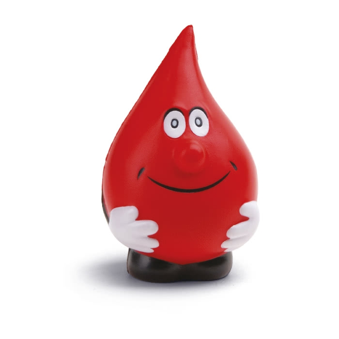 Red antistress ball in the shape of a blood drop, RedDrop