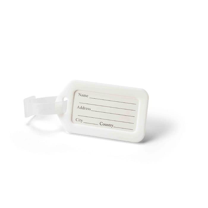 Classic plastic luggage tag as a giveaway