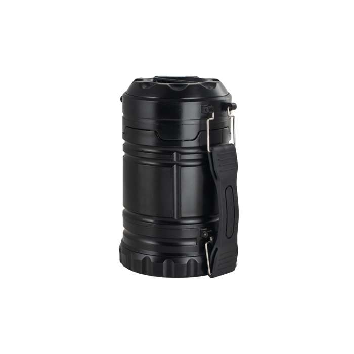 Flashlight with powerful lamp and handle on the side