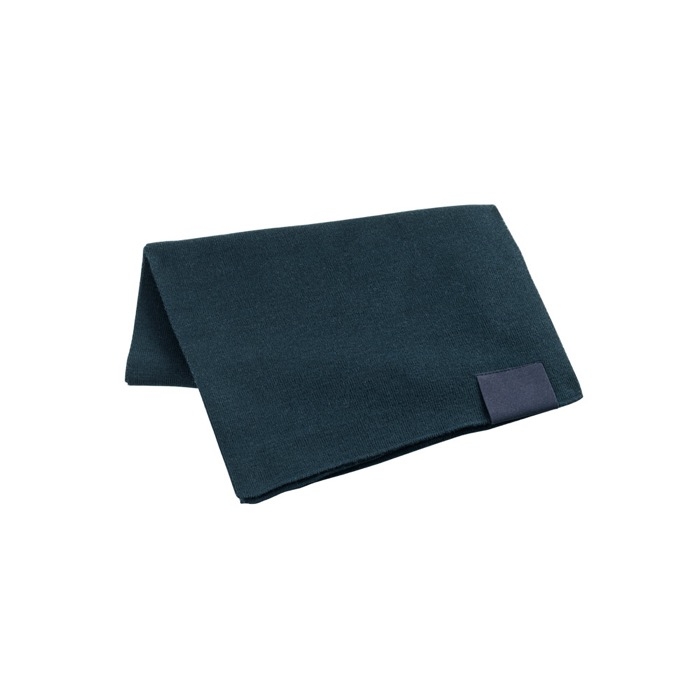 Recycled RPET polyester scarf with patch
