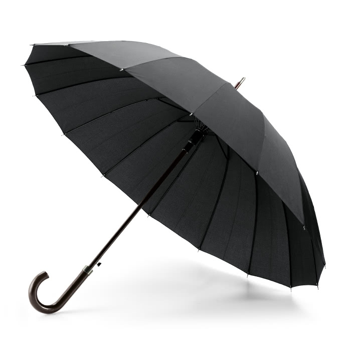 Umbrella with 16 ribs wooden handle, Ø 111, Gentlemen
