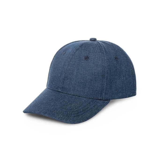 Denim peaked cap with vents, Jeans