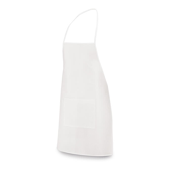 Non-woven cooking apron with pocket and straps