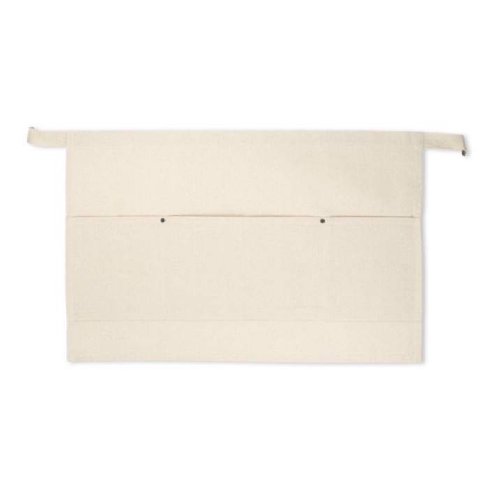 Wool and linen apron with 3 pockets, 260 g/m2, Multipocket